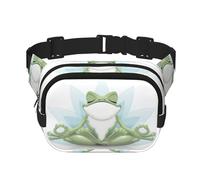 Funny Yoga Frog Print Stylish and Practical Waist Bag,Adjustable,Perfect for Travel,and Outdoor Activities