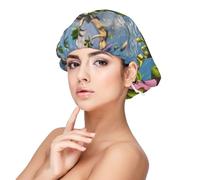 Funny Yoga Frog Satin Bonnet Silk Bonnet, Hair Bonnet For Sleeping, Soft Double Layer Silk Sleeping Cap Hair Wrap For Women Natural Hair Curly Hair Braided Hair Long Hair