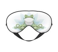 Funny Yoga Frog Sleep Eye Mask Smooth Soft Adjustable Shading Blindfold Eye Mask for Rest Travel
