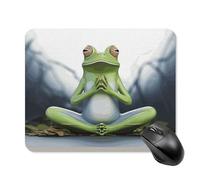 Funny Yoga Frog Square Mouse Pad Portable Computer Mousepad with Non-Slip Rubber Base 20 * 25cm Ultra-Thin Gaming Mouse Mat for Computer Laptop Office Desk Accessories