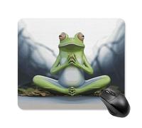 Funny Yoga Frog Square Mouse Pad Portable Computer Mousepad with Non-Slip Rubber Base 25 * 30cm Ultra-Thin Gaming Mouse Mat for Computer Laptop Office Desk Accessories