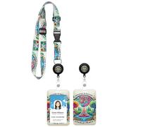 Funny Yoga Lanyard for Badge Holder,Adjustable Lanyard with Retractable Badge Reel and ID Badge Holder for Ship Card Holder & Cruise Essentials,Cute Work Badge for Nurse Teacher Student Office Staff
