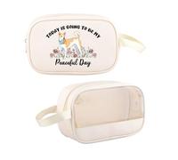 Funny Yoga Lover Gift Be My Peaceful Day Clear Makeup Bag Spiritual Friend Travel Toiletry Bag Spiritual Yoga Gift (My Peaceful Day tm)