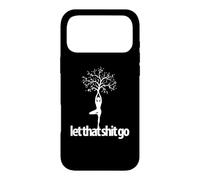 Funny yoga meditation let that poop go pilates workout gym Case for iPhone 17 Pro Max
