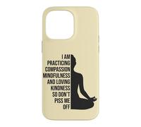 Funny Yoga Mindfulness Meditation Design Case for iPhone 14 Pro Max