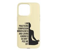 Funny Yoga Mindfulness Meditation Design Case for iPhone 15 Pro Max