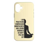 Funny Yoga Mindfulness Meditation Design Case for iPhone 16 Plus