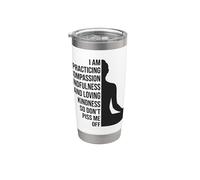 Funny Yoga Mindfulness Meditation Design Stainless Steel Insulated Tumbler