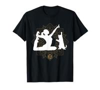 Funny Yoga with Cat and Mandala Namaste Yogi Instructor T-Shirt