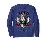 Funny YOLO Jesus Christ Easter Christian Resurrection JK BRB Long Sleeve T-Shirt
