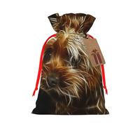 Funny Yorkie Christmas Drawstring Sack Gift Bag, Lightweight And Cute In Design