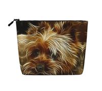 Funny Yorkie Print Makeup Bag for Women,Portable Cosmetic Bag Toiletry Bag, Capacious Travel Makeup Organizer