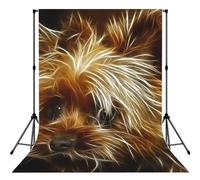 Funny Yorkie Print Photo Studio Background 5x7ft Soft Photo Backdrop Curtain For Studio Content Creator Equipment