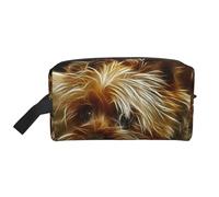 Funny Yorkie Print Toiletry Bag for Men, Cosmetic Bag Spacious Capacity Travel Toiletry Bag for Women