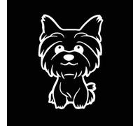Funny Yorkie Yorkshire Terrier Doggy Cute Car Sticker Fun Dog Automobiles Motorcycles Exterior Accessories Vinyl Decal（2Pcs）