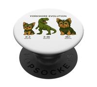Funny Yorkshire Evolution Dinosaur Mom Dad Kids PopSockets Adhesive PopGrip