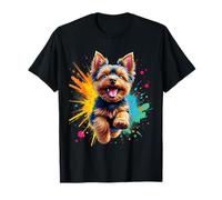 Funny Yorkshire Terrier Dog Jumping Yorkshire Terrier Lovers T-Shirt