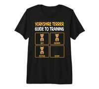 Funny Yorkshire Terrier Guide to Training Dog Obedience Premium T-Shirt