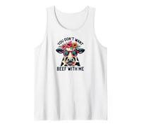 Funny You Don't Want Beef with Cow Farm Jokes Tank Top