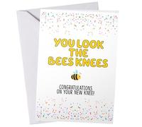 Funny 'YOU LOOK THE BEES KNEES' Card, Get Well Soon, Knee Operation, Knee Surgery