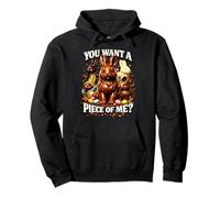 Funny You Want a Piece of Me Easter Bunny Dad Joke Pullover Hoodie