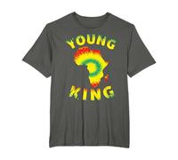 Funny Young King Africa Lover Map Kente Cloth Men Women T-Shirt
