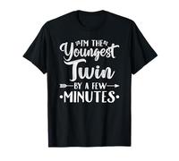 Funny Youngest Twin By A Few Minutes Sibling Youngest Twin T-Shirt