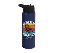 Funny Zebra Finch Design Stainless Steel Insulated Water Bottle