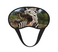 Funny Zebra Sleep Mask for Women Men Soft Travel Eye Mask with Adjustable Straps Sleeping Eye Shade Cover for Travel Yoga Nap Sleeping