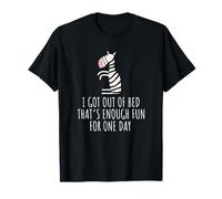Funny Zebra Spoonie Design - Chronic Illness Got Out of Bed T-Shirt