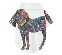 Funny zebras White Summer Dog Shirts Collared Polo T-Shirts Button Up Soft, Lightweight, and Breathable Pet Shirts Doggy Sweatshirt Puppy Kitten Perfect for Everyday Wear, and Photoshoots