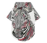 Funny zebras White Summer Pet Dog Shirt Button Up Breathable Cool Pet Summer T-Shirts Puppy Clothes Perfect for Everyday Wear, and Photoshoots