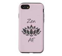 Funny Zen AF Meditation Flower Lotus Yoga Saying Spiritual Case for iPhone SE (2020) / 7/8