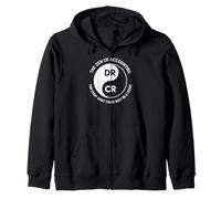Funny Zen Of Accounting Saying Debit Credit Balance Sarcasm Zip Hoodie