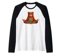 Funny Zen Orangutan s Hippie Yoga s Meditating Ape Raglan Baseball Tee