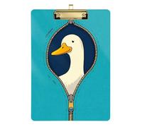 Funny Zipper Duck Green car clipboard Acrylic Cute for Classroom Supplies for Teachers Elementary Size 9 x 12 Gold