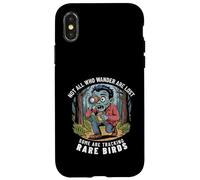 Funny Zombie Birdwatcher Not All Who Wander Are Lost Quote Case for iPhone X/XS