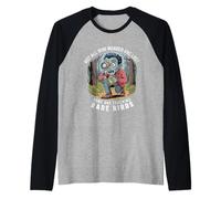Funny Zombie Birdwatcher Not All Who Wander Are Lost Quote Raglan Baseball Tee