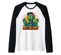 Funny Zombie Design with Saying Bist du OAG Comic Style Raglan Baseball Tee