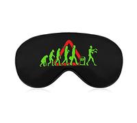 Funny Zombie Evolution Funny Sleep Eye Mask Soft Blindfold Eye Cover with Adjustable Strap Night Eyeshade for Men Women