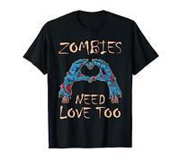 Funny Zombie Halloween Zombies Need Love Too Boys Kids Teens T-Shirt