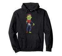 Funny Zombie School Teacher Reading A Book Halloween Pullover Hoodie