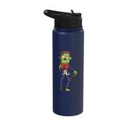 Funny Zombie School Teacher Reading A Book Halloween Stainless Steel Insulated Water Bottle