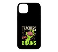 Funny Zombie Teacher Teachers Love Brains Halloween School Case for iPhone 14 Plus