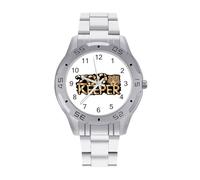 Funny Zoo Keeper Quartz Wrist Watch Stainless Steel Watches for Men Women Easy to Read