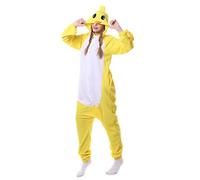FunnyCos Animal Onesie Adult Pajamas Unisex Halloween Costume for Women Men and Teens Yellow Chicken XL
