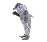 FunnyCos Dolphin Sleeping Bag One-Piece Pajamas Wearable Blanket Animal Cosplay Costume Unisex Novelty Loungewear Sleepwear Grey,M