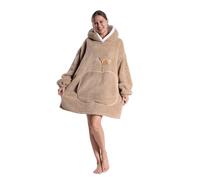 FunnyCos Oversized Wearable Blanket Hoodie for Women Men Warm&Cozy Pluffy Blanket Hoodie with Big Pocket Adult Khaki