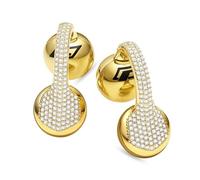FUNNYEAH JewelPods C01 Wireless Earbuds,Open Ear Earbuds Jewelry-Inspired Designs Metal Clip-on,Excellent Spatial Audio,Sweat and Water Resistant,72H Play,Yellow Gold