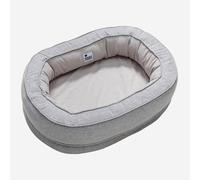FUNNYFUZZY Donut Hug Security Pet Bed, Spine-Supporting, for Dogs and Cats, Cotton, Waterproof & Anti-Slip, Calms Nerves, Size M, Gray